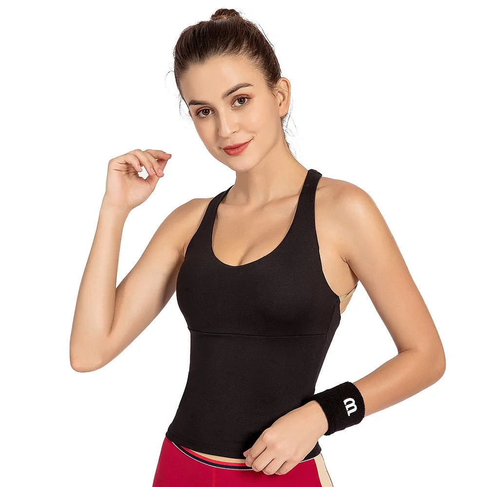 Women Yoga Back Strap Top