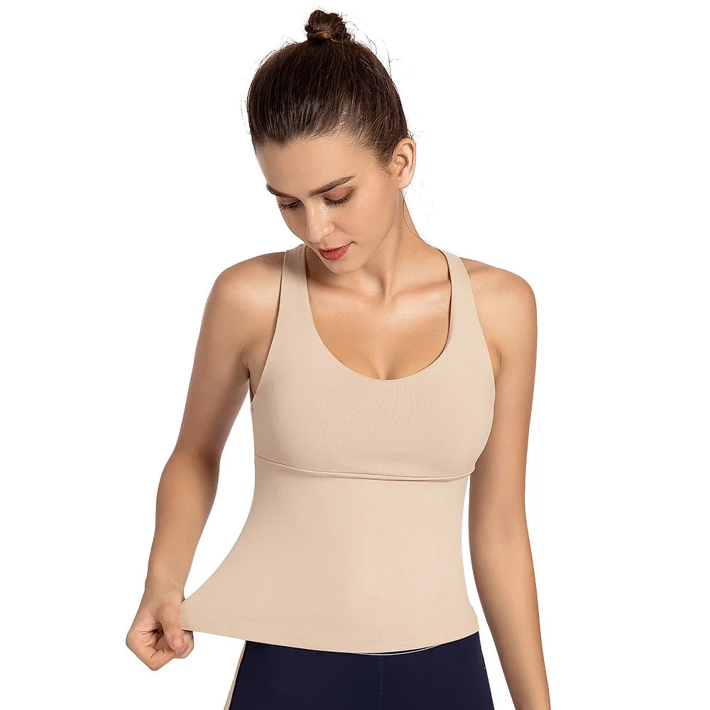 Women Yoga Back Strap Top