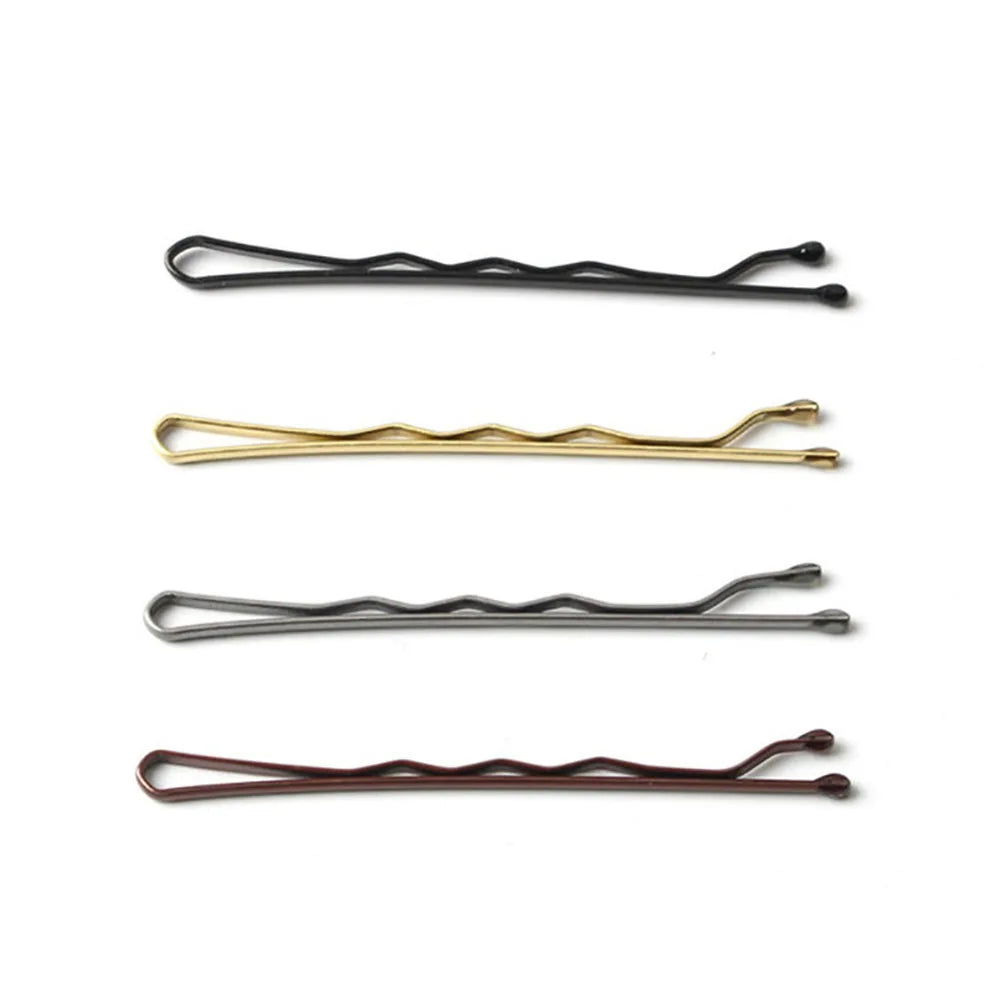 50 Pcs 4 Colors 5cm Hair Clip Lady Hairpins Curly Wavy Grips Hairstyle Hairpins Women Bobby Pins Styling Hair Accessories