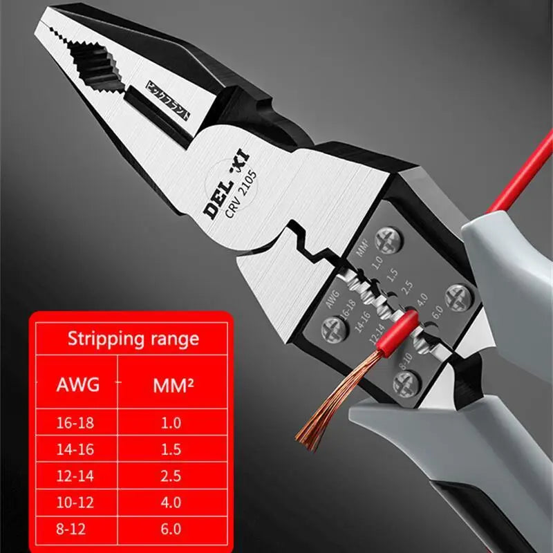 Multi Graph Multifunctional Alicate Diagonal Pliers Needle Nose Hardware Tools Universal Wire Cutters Electrician Bocorese