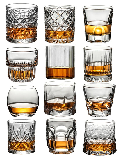 Whiskey Glasses,Scotch Glasses,Old Fashioned Whiskey Glasses/Perfect Gift for Scotch Lovers/Style Glassware for Bourbon/Rum