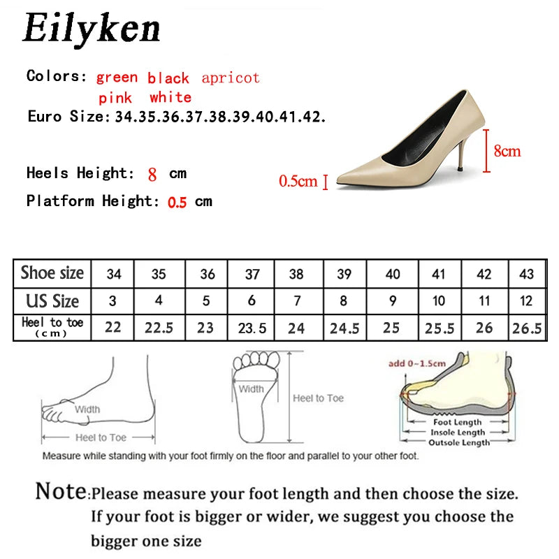 Eiyken Green High Heels Pumps Pointed Toe Slip On Women Sexy Prom Wedding Ladies New Shoes