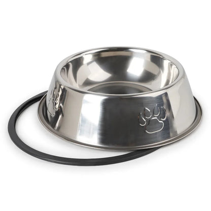 Quality Paw Stainless Steel Pet Dog Bowl Feeder Skidproof Anti-ant Shape Cat Dog Bowls Food Accessories Pet Supplies 6 Sizes