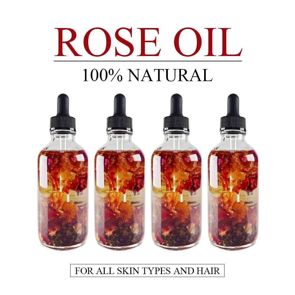 ENVISHA Beauty Rose Body Oil Essential SPA Massage Moisturizer Fresh Floral Petals Nourishing Moisturizing Skin Care Anti-drying