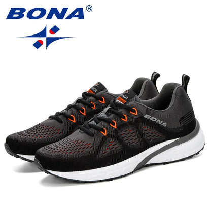 BONA Sneakers Men Shoes Sport Mesh Trainers Lightweight Baskets Femme Running Shoes Outdoor Athletic Shoes Men