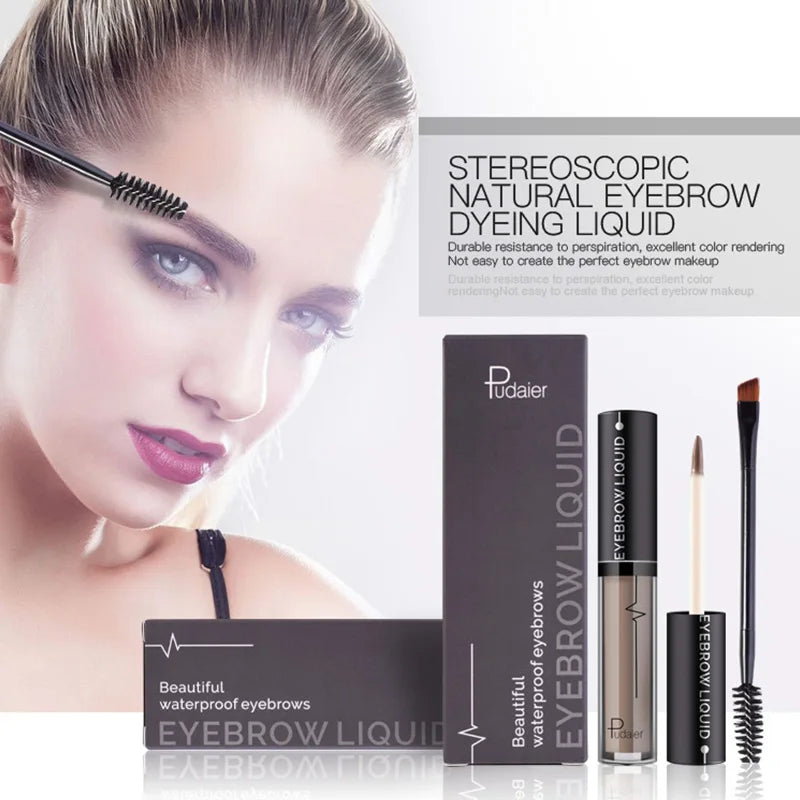 Long Lasting Pigment Black Brown Waterproof with Brush Eye Brow Tint Tattoo Mascara Wunder Eyebrow Enhencers Cosmetics