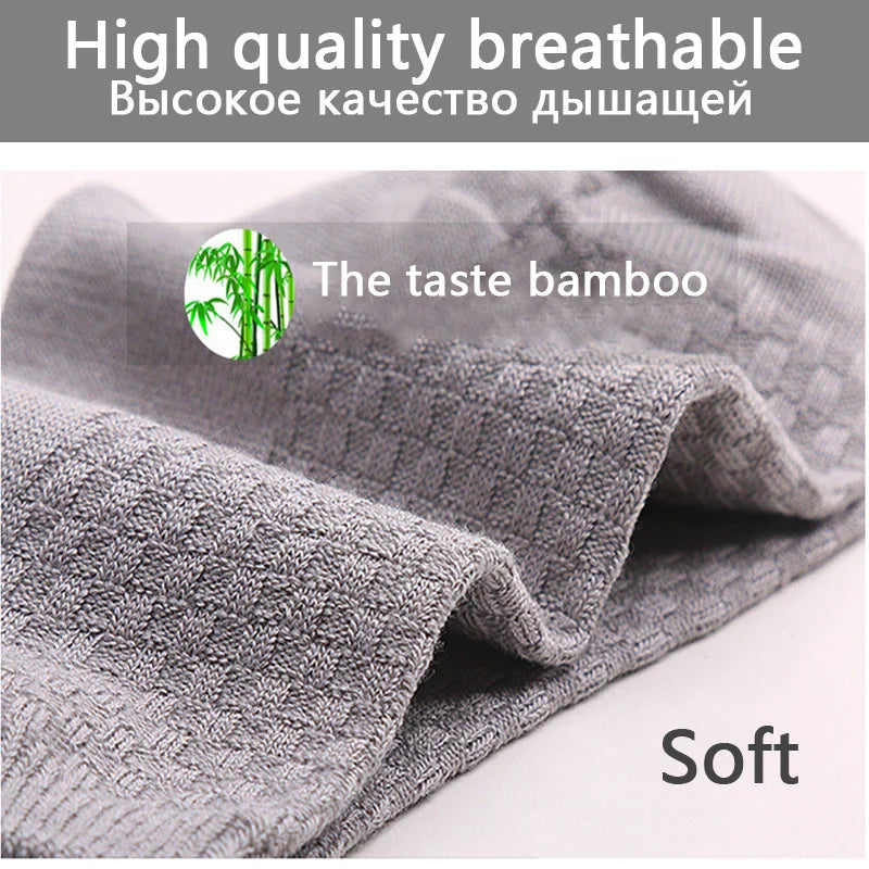 5Pairs/Lot Men's Bamboo Fiber Socks Business Short Breathable Ankle Socks Male Sock High Quality Large Size EU39-48