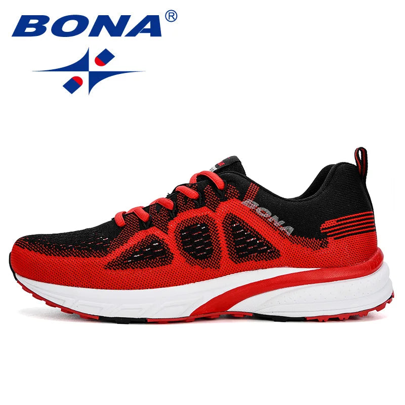 BONA Sneakers Men Shoes Sport Mesh Trainers Lightweight Baskets Femme Running Shoes Outdoor Athletic Shoes Men