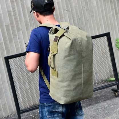 Man Travel Backpack Large Capacity Mountaineering Hand Bag High Quality Canvas Bucket Shoulder Bags Men Backpacks