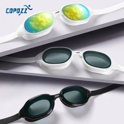 COPOZZ Professional Swimming Goggles Men Women Anti fog UV Protecion Waterproof Swimming Glasses Swim Eyewear