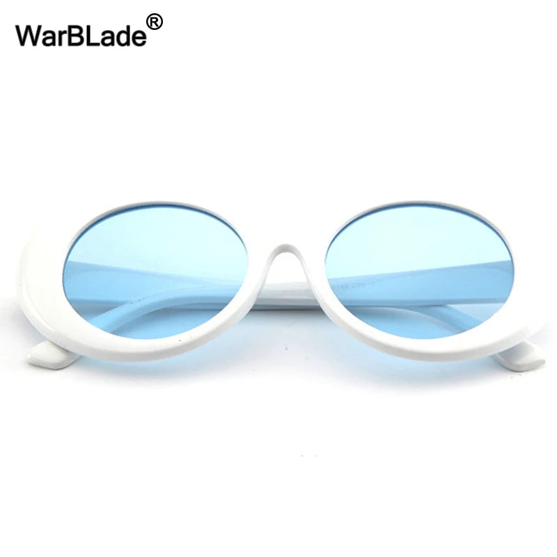 WarBLade Hot Eyewear Retro Vintage Oval Round Sunglasses Men Women Alien Sunglasses Fashion Kurt Cobain Shades