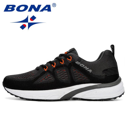 BONA Sneakers Men Shoes Sport Mesh Trainers Lightweight Baskets Femme Running Shoes Outdoor Athletic Shoes Men