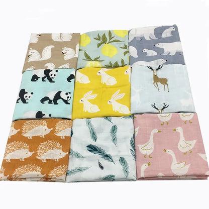 New Cotton Baby Blankets Newborn Soft Organic Cotton Baby Blanket Muslin Swaddle Wrap Feeding Burp Cloth Towel Scarf Baby Stuff