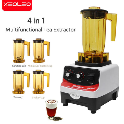 XEOLEO 4 in 1 Tea Breawing Machine Bubble Tea Teapresso Machine Multifunction Food Blender Smoothie Maker Brew Cream Milk Shaker