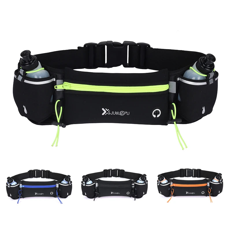 Man/Woman Marathon Trail Running Waist Pack For Phone Water Bottle Sports Fanny Pack Fitness Dual Pocket Running Belt Waist Bag