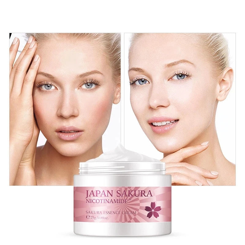 LAIKOU Sakura Serum And Collagen Face Cream Cherry Blossom Essence Moisturizing Brightening Shrink Pores Face Care Set