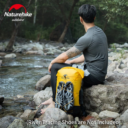 Naturehike TPU 20-40L Waterproof Backpack Dry Wet Separation High Capacity IPX6 Wear Resistant Outdoor Swimming Sport Travel Bag