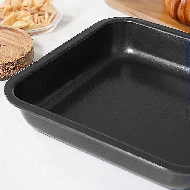 7.5 Inch Square Baking Tray Non-Stick Carbon Steel Toast Plate Cake Bread Baguette Oven Bakeware Pie Pizza Cake Mold Baking Pan