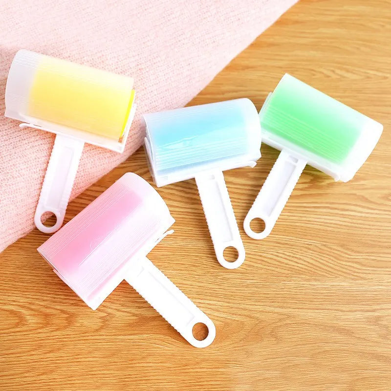 Washable Clothes Hair Sticky Roller Reusable Portable Home Clean Pet Hair Remover Sticky Roller Carpet Bed Sofa Dust Collector