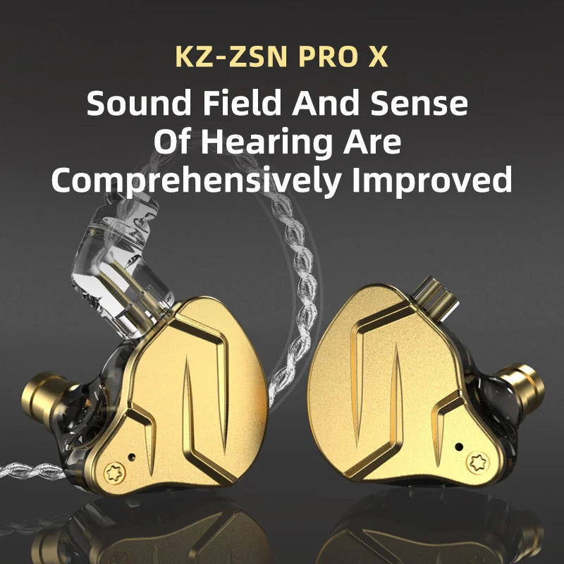 KZ ZSN Pro X 1DD 1BA Metal HIFI In Ear Earphone Bass Earbuds Hybrid Driver Sport Headset Very Low Voice For ZSX ZAX ASX EDX Z1