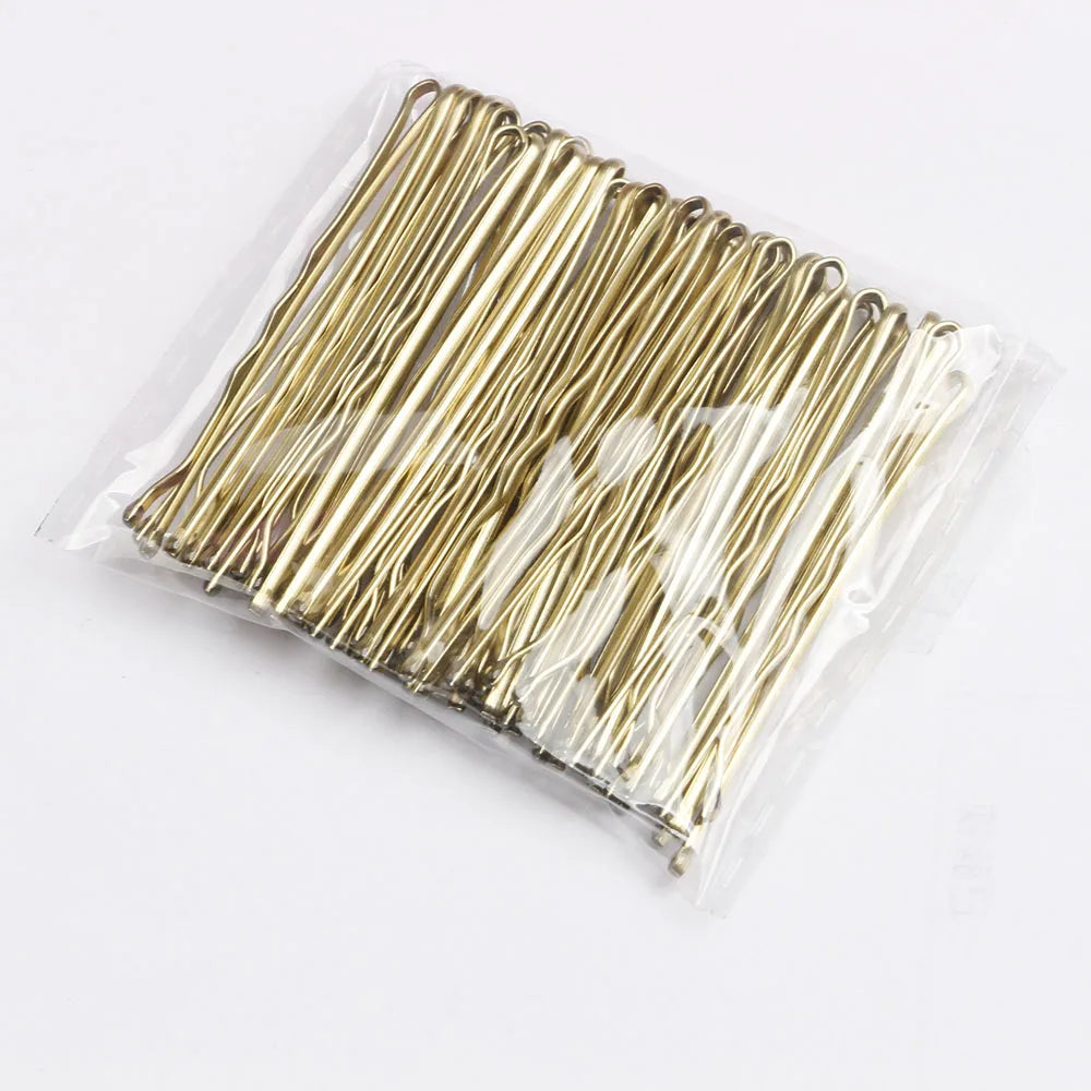 50 Pcs 4 Colors 5cm Hair Clip Lady Hairpins Curly Wavy Grips Hairstyle Hairpins Women Bobby Pins Styling Hair Accessories