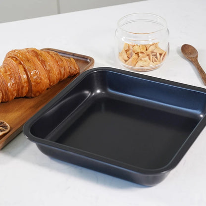 7.5 Inch Square Baking Tray Non-Stick Carbon Steel Toast Plate Cake Bread Baguette Oven Bakeware Pie Pizza Cake Mold Baking Pan