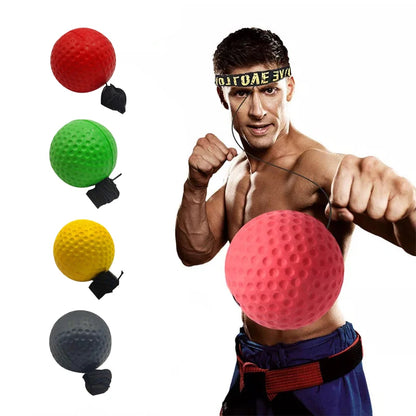 Boxing Speed Ball Head-mounted PU Punch Ball MMA Sanda Training Hand Eye Reaction Gym Sandbag Muay Thai Boxeo Fitness Equipment