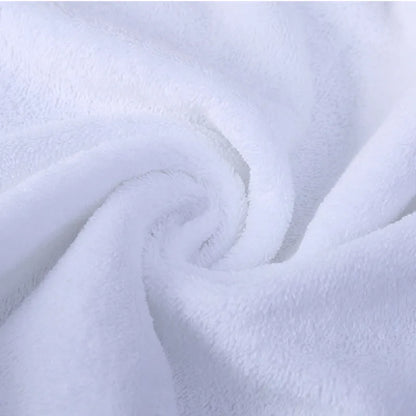 100% cotton thickened white towel jacquard soft bamboo fiber towel strengthen absorbent white towel for home hotel beauty salon