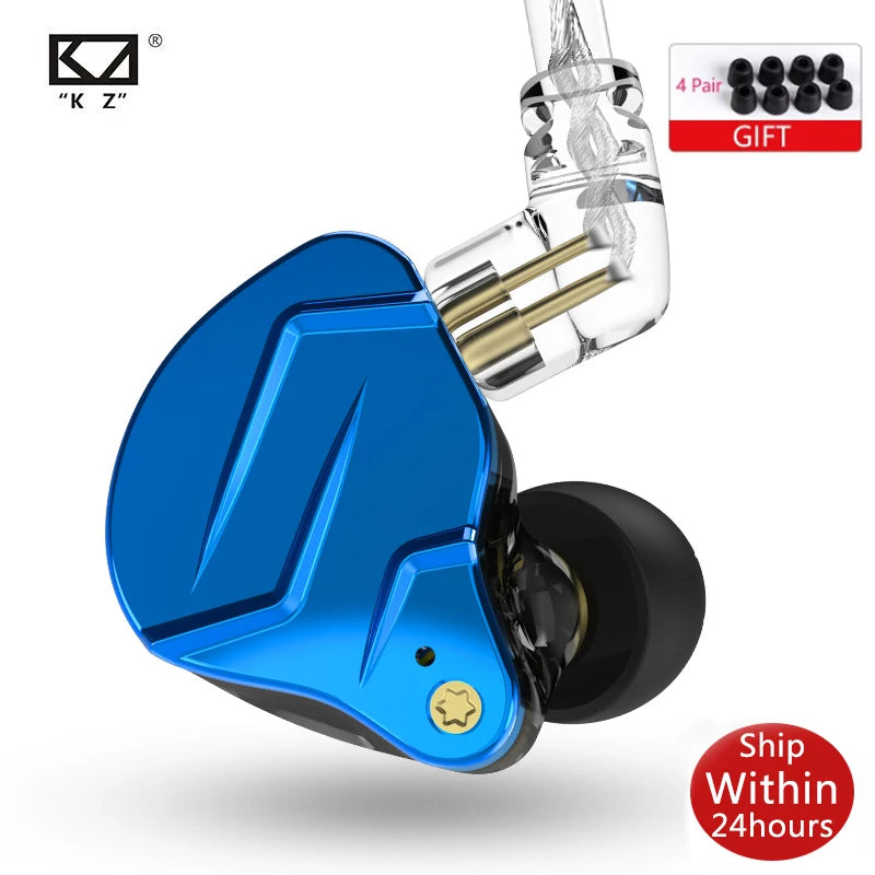 KZ ZSN Pro X 1DD 1BA Metal HIFI In Ear Earphone Bass Earbuds Hybrid Driver Sport Headset Very Low Voice For ZSX ZAX ASX EDX Z1