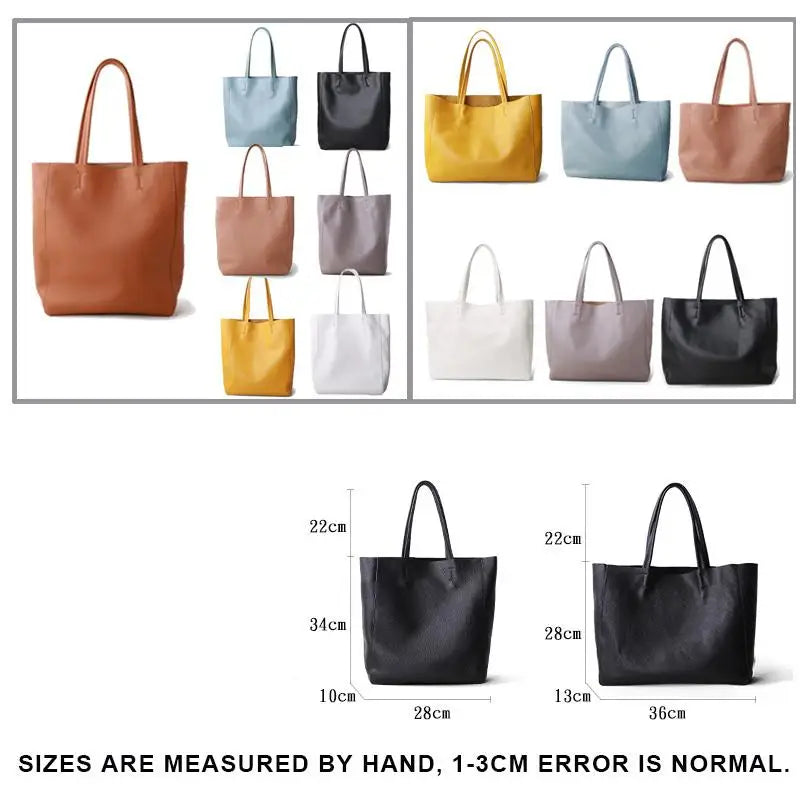 luxury Soft Genuine Leather Women Shoulder Bags Large Capacity Female Totes Bag Brand Designer Leather Lady Handbag Casual