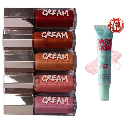 PROFESSIONAL MAKEUP Smooth Matte Lip Gloss Bomb Cream,Long Lasting,Moisturizing,Vegan Liquid Lipstick 9 ML