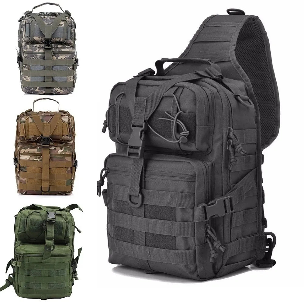 Military Backpack Tactical Assault Pack Crossbody Sling Bag Waterproof Rucksack Bag Outdoor Hiking Camping Pack Man Shoulder Bag