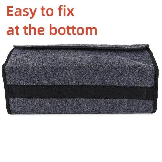 Large Anti Slip Compartment Boot Storage Organizer Tool Car Storage Bag Car Trunk Organizer Soft Felt Storage Box Accessories