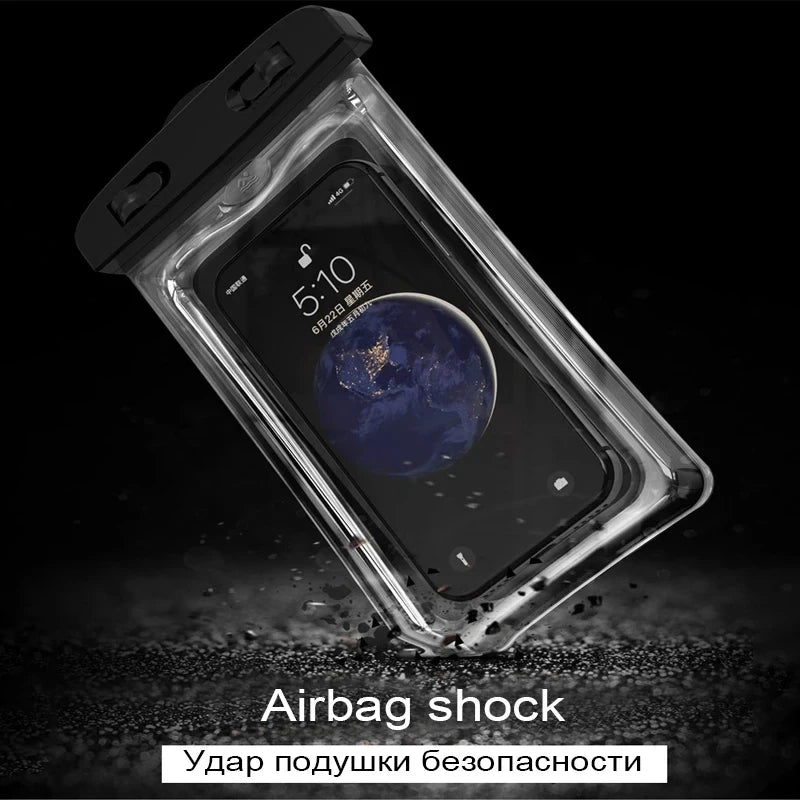 Universal IP68 Waterproof Case For iPhone 15 14 13 12 11 Pro Max Xiaomi 14 Plus Samsung S24 Ultra Air Bag Cover Phone Accessory