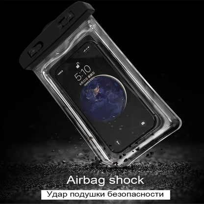 Universal IP68 Waterproof Case For iPhone 15 14 13 12 11 Pro Max Xiaomi 14 Plus Samsung S24 Ultra Air Bag Cover Phone Accessory