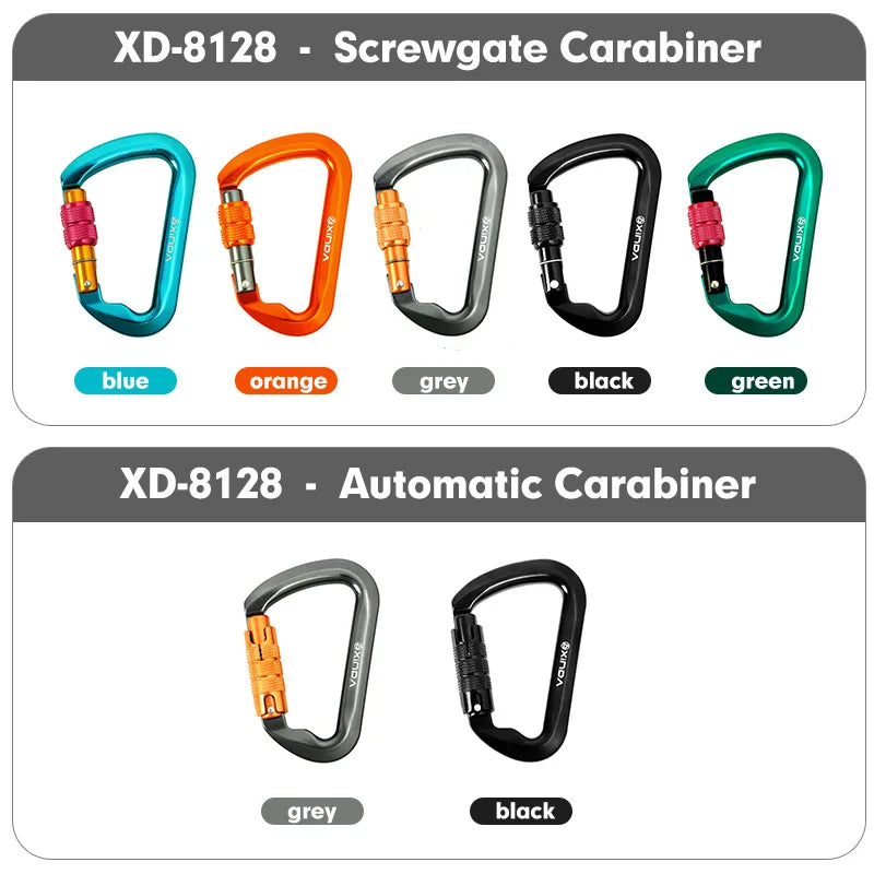 Xinda Outdoor Carabiner Rock Climbing Mountain Landing 30kN High Altitude Operation Equipment Aluminum Alloy Safety Buckle Hook