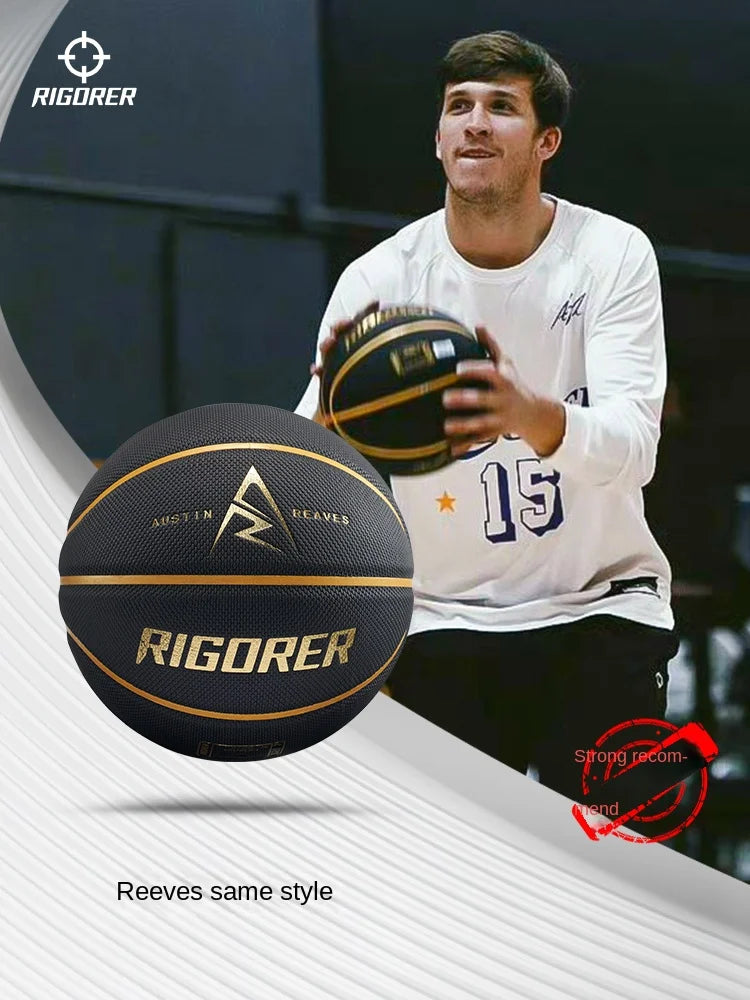 Rigorer Austin Reaves Signature Moisture Absorbent PU Basketball Size 7# Standard Basketball Z123320110