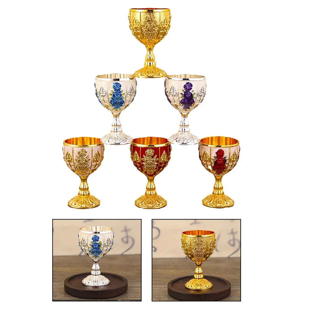 Vintage Chalice Goblet Royal Wine Cups King Arthur European Style Whiskey Cup Renaissance Medieval Gifts Communion