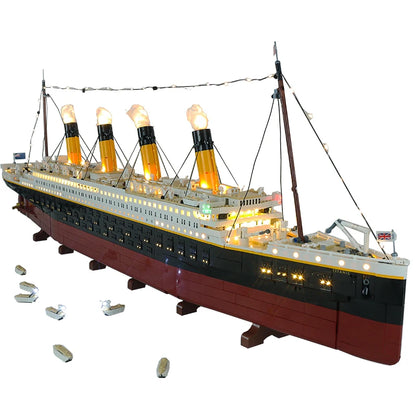 LED Light Set For Creative 10294 Titanic Royal Cruise Boat Classic Movie Ship Model Collectible Figures Bricks No Building Block