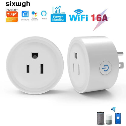 Graffiti WiFi US Gauge Metering Socket ZigBee Smart Plug Mobile Phone Remote Voice Control Timer Switch