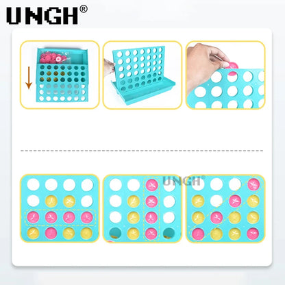 UNGH Four In A Row Bingo Chess Connect Classic Family Board Game Toys Fun Educational Toy for Kids Children Entertainment Game