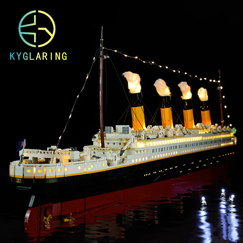 LED Light Set For Creative 10294 Titanic Royal Cruise Boat Classic Movie Ship Model Collectible Figures Bricks No Building Block