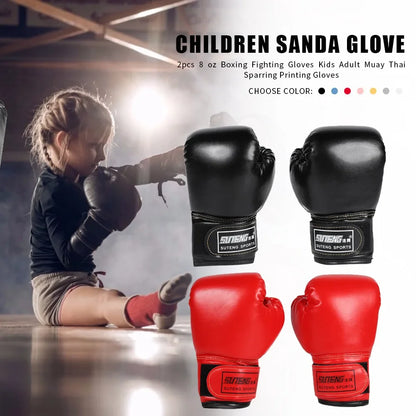 2pcs Kids Boxing Gloves PU Leather MMA Fighting Gloves Punching Bag Kickboxing Thai Gloves Professional for Kids Child Training