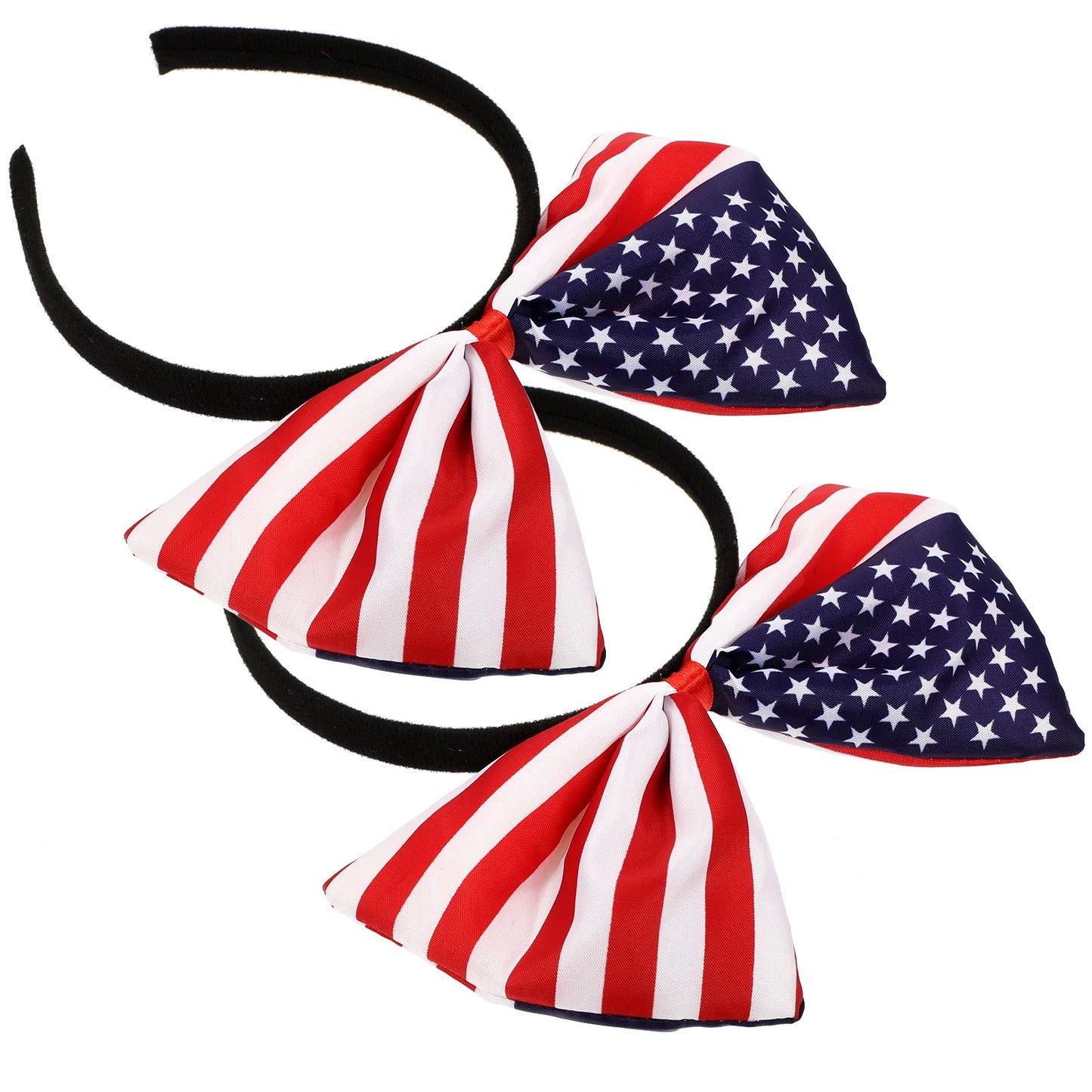 2pcs Usa Hat 4th of July Headband American Flag Hair Hoops Patriotic Party Supplies