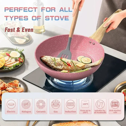 Innerwell Frying Pan Nonstick Toxin Free Coated Cookware Breakfast Sandwich Steak Fried Egg Skillets Kitchen Gourmet Cook Pot