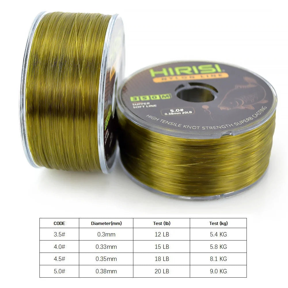 Hirisi 350m Super Strong Fishing Line Japan Monofilament Nylon Carp Fishing Line