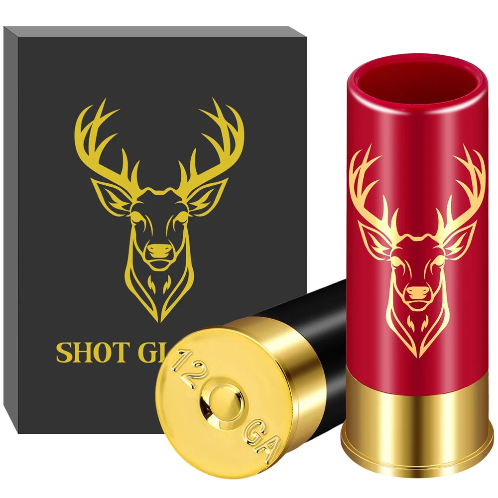 2PCS/Set Shot Glass Drinking Cup Creative High Quality Plastic Shotgun Bullet Shape Water Wine Glass Party Drinkware Gift