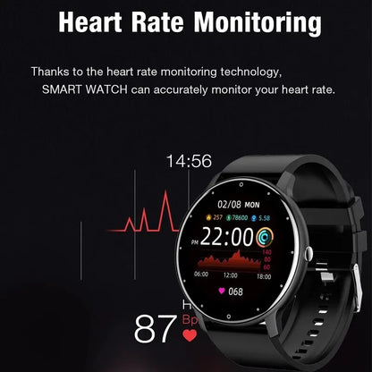 LIGE New Men Smart Watch Real-time Activity Tracker Heart Rate Monitor Sports Women Smart Watch Men Clock For Android IOS