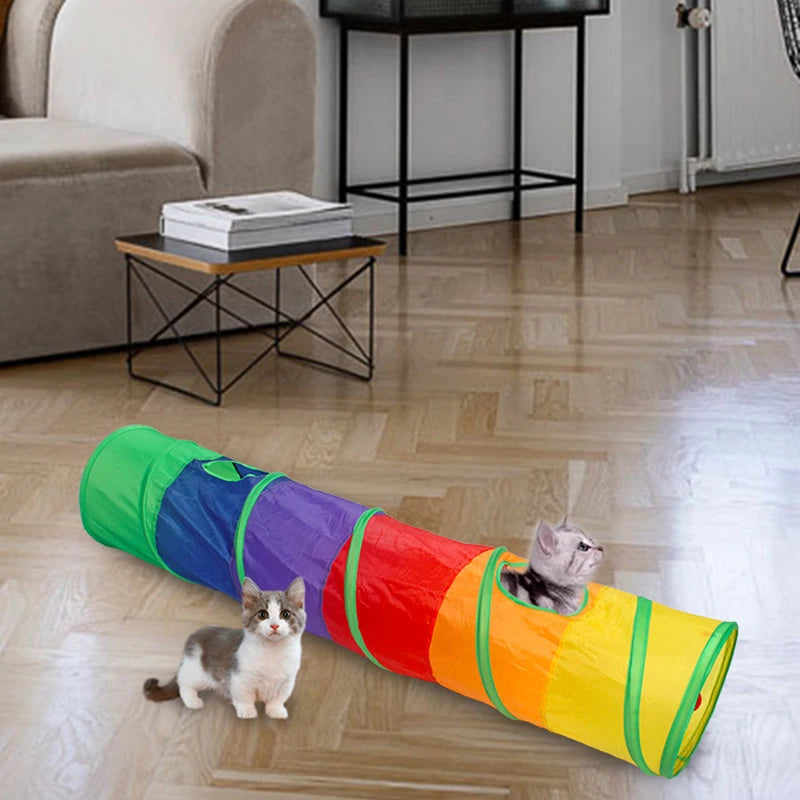 Cat Tunnel Tube Foldable Cat Toys Kitty Training Interactive Fun Toy Tunnel Bored for Puppy Kitten Pet Supplies Cat Accessorie