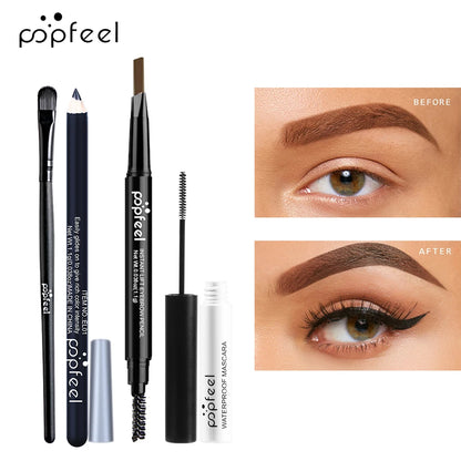 POPFEEL Eye Makeup Set, Eyeshadow Palette, Eyeliner, Mascara, Eyebrow Pencil, Makeup Tool Set Box